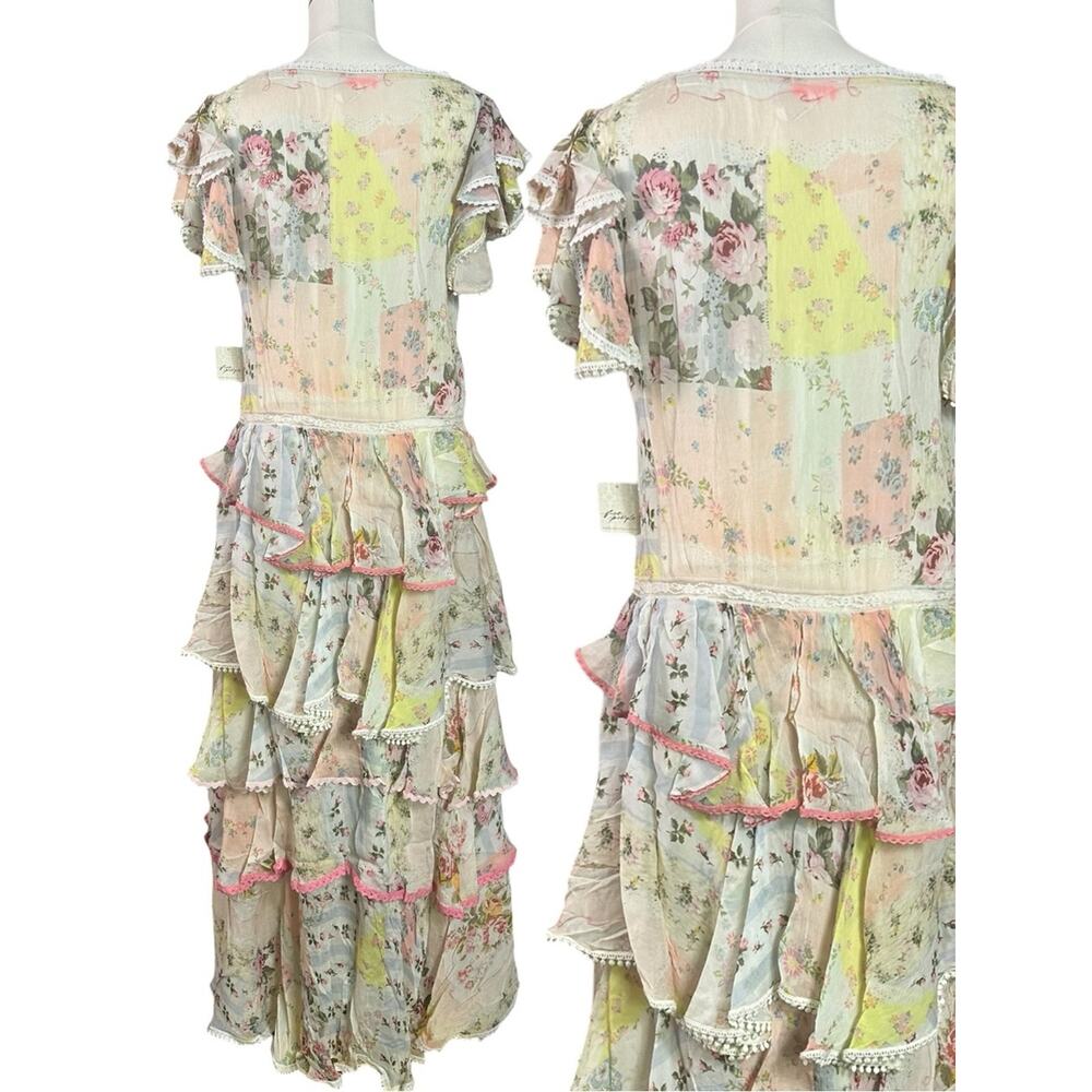 Free People Dainty Ethereal Cottage Love You Bunches Maxi Dress Pastel Small - Picture 11 of 16